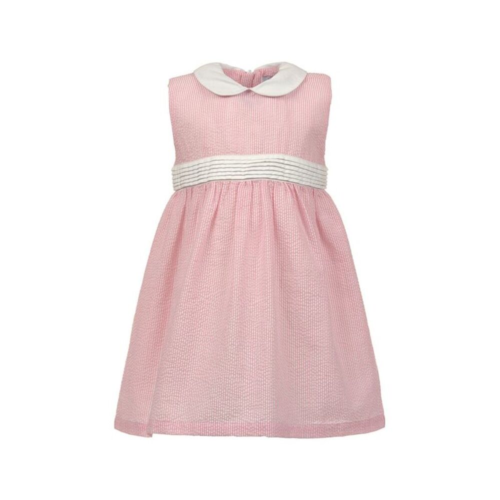 Carriage Boutique Girls Seersucker Dress, Pink